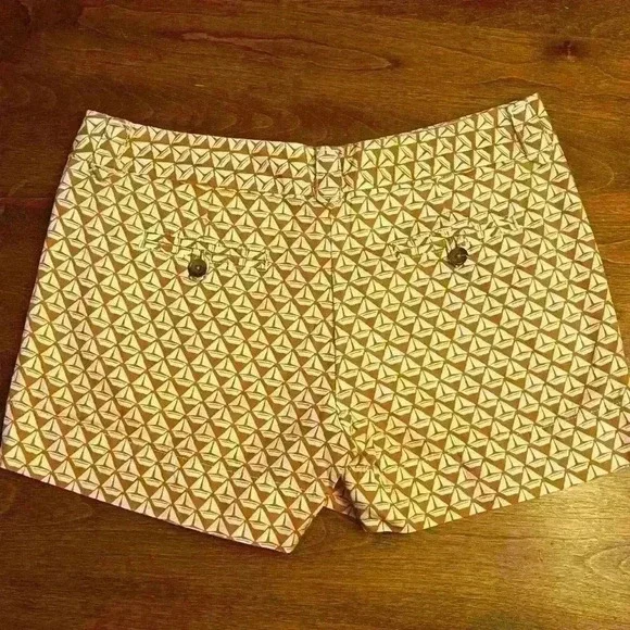 Land’S End Canvas Shorts Size 2 EUC orange-white Summer Lightweight Super Cute - Picture 4 of 6